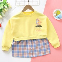앨리홈 넘버체크맨투맨원피스