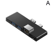 usbc허브 썬더볼트허브 노트북usb허브 6 in 1 usb c hub for surface pro 4 5 6 usb to rj45 usb3.0 hdmi 카드 리더 허브 확장, 검은색