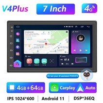 카플레이무선 네비게이션 터치 패널 무선 안드로이드 카플레이 자동차 멀티미디어, 8Core 4 64G
