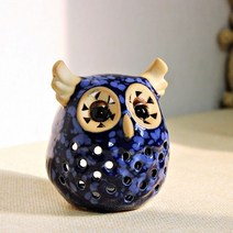 (khan021)뿔부엉이 캔들홀더 (소) 네이비.키다리