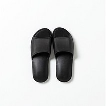 인조가죽 거실슬리퍼 블랙