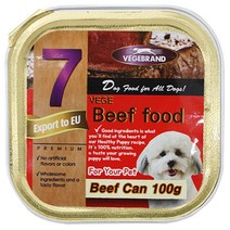 100g 건강식품 영양간식 소고기 사각캔 식욕증진 동물공감 시저 습식캔 노령견 기호성 강아지사료