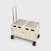 코드리빙 테이블 캠핑웨건 수레 캐리어 카트 A100IV, 아이보리