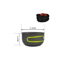 캠핑 코펠 세트 야외 백패킹 초경량 반합 가방 어드벤쳐 군용 백패킹장비 729490, 1个【小号碗】送网袋