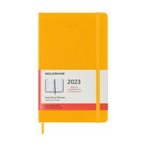 몰스킨 2023년 다이어리 데일리 플래너 노트 일간 하드커버 오렌지 옐로우 라지 사이즈