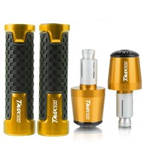 nmax pcx 호환슬라이더 프론트 리어 머플러 가드 TMAX T 500 오토바이 CNC 액세서리 핸들 바 그립 엔드 YAM, 10 gold gold
