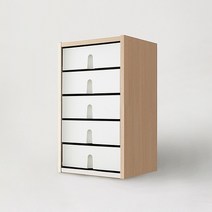 한샘 티오 수납함 5개 세트(컬러 택1) 수납장, 색상:내추럴오크/화이트(C)