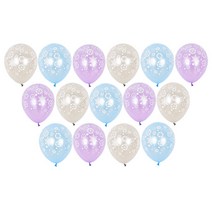 하늘풍선파티 겨울왕국 풍선세트 연말파티 생일파티 생일풍선 셀프생일상, 프로즌인쇄풍선15P