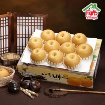 [푸드빌리지] 시원한 과즙 가득찬 배 나주배 가정용 7.5Kg 선물세트, 1개, 7.5Kg 10과내