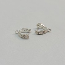 실버상회 925 큐빅 삼각 귀걸이 고리장식 / 2개(1쌍) / 실버부자재 재료 만들기