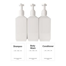 뉴앤룩 폴리공병 디스펜서 600ml 화이트3p + 스티커3종, 화이트