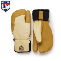 스키장갑 2023 HESTRA 헤스트라 33872 3-Finger Full Leather Short 쓰리 핑거 풀 레더 쇼트, 내츄럴브라운/탄-700701