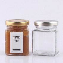 유리병 53파이 사각150 1개 (약 가로x세로5.6cm 높이7.6cm 용량150ml), 검정색러그캡