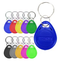100 개 RFID 태그 125KHz 근접 카드 Keyfobs 키 Fob 액세스 제어 스마트 색상 Tag, 01 Black