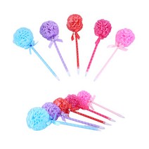 아이케이 폼폼볼펜 핸드메이드 꽃펜 디자인 선물용 수제, 폼폼볼펜 [퍼플]