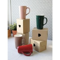 국내산 빅사이즈 대용량 모던 롱머그컵 600ml 4color 선물박스, 레드