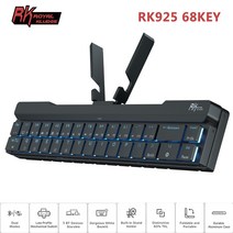 Royal kludge rk925 접이식 미니 기계식 키보드 휴대용 무선 블루투스 게이머 키보드 태블릿 노트북 휴대 전화, 하얀, 갈색 스위치