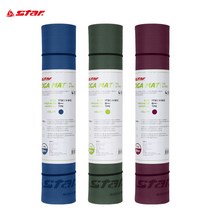 스타 요가매트 TPE 6mm 헬스 휘트니스 매트 필라테스 쿠션감 굿, EU801(다크블루), 단품