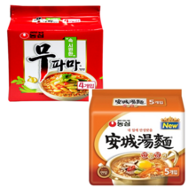 농심 안성탕면 멀티(5입) 1팩+무파마 탕면 멀티(4입) 1팩, 9개