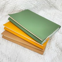 오브리즈 국내제작 반오픈형 북커버 책보관 싸개 다이어리 성경책 커버 북마크증정, 비비드옐로우