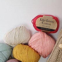 [허니멜로공방] 라이크린넨 뜨개 코튼실, 레드