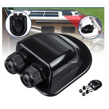 소형카라반 더블 와이어 엔트리 글 랜드 박스 태양 전지 패널 지붕 케이블 모터 홈 화이트 홀 RV 요트 자동차 액세서리 156549, CN, Double Hole Black, Double Hole Black