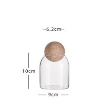 원두 보관용기 밀폐통 코르크마개 원두가루 저장용기 견과류 찻잎 씨리얼 원형 내열 유리, 01 스몰 550ml