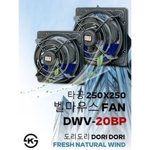 동우 고풍량 벨마우스 환풍기/DWV-20BP/도리도리 환풍기/설치규격 250X250mm/고풍량/축사용/공장용/비닐하우스용/창고용/MADE IN KOREA/KS제품/AS 1년보증, 1개