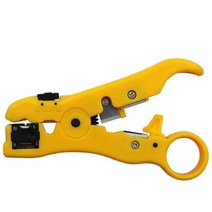 폐전선탈피기 전선 피복기 전선탈피기 차핑기 자동 케이블 와이어 스트리퍼 UTP STP RG59 RG6 RG7 RG11 다기능 커터 용 전기 스트리핑 도구, 노란색