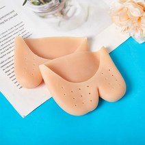 앞꿈치 패드 발바닥 보호대 구두 쿠션 실리콘 앞발 발가락 분리기 증상 완화 신발 안창 손가락 외반증 교정기 젤 발 관리, Nude close