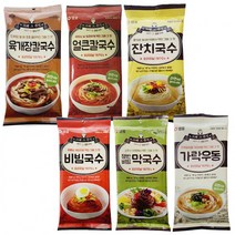 맛있는샘표 육개장 바지락 칼국수 잔치국수 비빔국수 막국수 우동 냉면사무실 대용량 업소용 식당용 간식 소스, 샘표 쟁반비빔막국수(1인분)