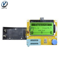 검전기 비접촉 손목형 휴대용 자동차 검전기 lcr-t4 mega328 lcd 디지털 스크린 트랜지스터 테스터 다이오드 triode 커패시턴스 lcr t4 미터 12864 9v, 배터리 케이스 유형