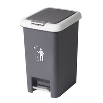 할메이드 다용도 페달 휴지통 10L 20L 대용량 쓰레기통 분리수거함, 10L 그레이