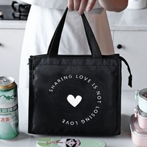 마녀플랜트 미니 도시락가방, 블랙 하트