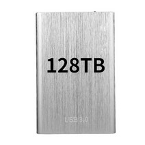 서브모니터 휴대용모니터휴대용 고속 2TB SSD 4TB 외장 하드 드라이브 대용량 저장 USB 3.0 8TB 16TB 128TB, 15 128TB Silver