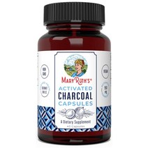 Activated Charcoal 코코넛 껍질에서 파생된 천연 활성탄 자연 해독 보조제 가스 증폭기 팽창 완화 채식주의자비 GMO글루텐 무료40 정