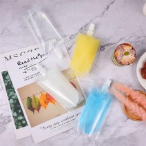 투명 스 파우 트 액상 주스 음료 치 팩 200ml RD-10290 파우치 치어팩 쥬스 스파우트 보관용기 캡, 단품