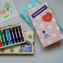 뽀로로 크레용 크레파스 어린이집 생일 답례품 구디백 영어 유치원 답례품 선물, 01_뽀로로 크레용(포장지-도트 민트)+8종스티커