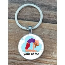 리듬체조 리본 나만의 리본 디자인Diy 맞춤 이름/리듬 체조 키 체인/체조 이름 디자인 개인 링 펜던트 Com, 06 8