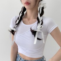 블루씨티 2개 세트 데일리 스타일링 헤어 화이트 롱 곱창
