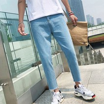 남성 캐주얼 패션 슬림핏 청 바지 데일리룩 일자 P27 여자 남자 슬랙스 여성 여름 밴딩 리바이스
