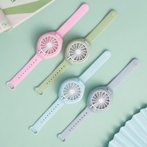 손목 팔찌 선풍기 어린이용 시계 휴대용 손풍기, 색상랜덤