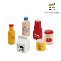 플랜토이즈 원목장난감 주방놀이 음료 및 소스세트 3432