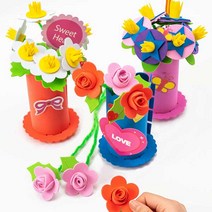 민화 eva 꽃화분만들기 8종 조화만들기 diy 화분꾸미기, 나비꽃(나팔꽃), 민화 EVA 꽃화분