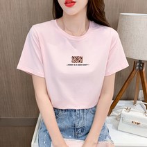 여름 루즈핏 순면 호피 티셔츠 반팔 상의