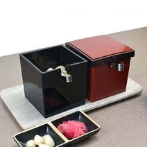 업소용 멜라민 사각 락교통 다대기통 실용적인 양념통 소스통 흑색