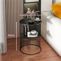 모서리서랍장 삼각틈새코너장 코너수납장 북유럽 스타일 아이언 조명 럭셔리한 사이드 테이블 소형 커피, 한개옵션1, 02 Black