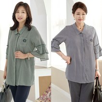 [엄마옷 로즈맘] 히든버튼오픈블라우스