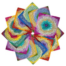 Supcow 12 팩 페이즐리 반다나 참신 코튼 반다나 카우보이 손수건 남성과 여성을위한 클래식 스카프, 2 6 Swirl