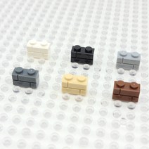 요고요 블록 부품 커스텀 벌크 브릭 블럭 타일 플레이트 100G 소포장 패키지, [벽돌 브릭 1 x 2] 진회색 100G